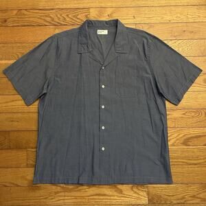 Universal Works Camp Collar Short Sleeve Button Up Shirt XL